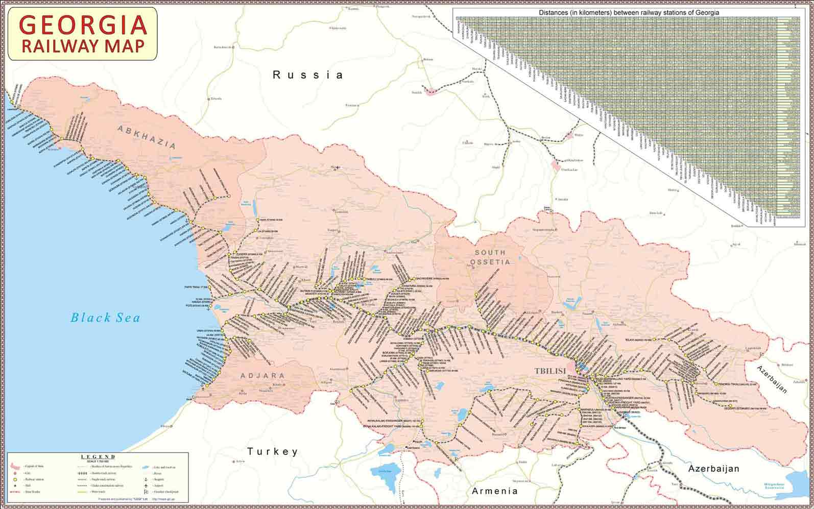 GEORGIA RAILWAY MAP